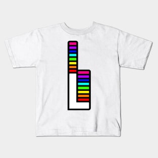 Rainbow Letter, L Kids T-Shirt